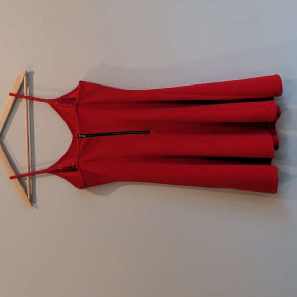 Red Ribbed Mini Dress - Picture 5 of 7